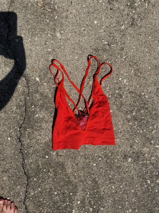 Anthropologie Other - Anthropologie Red Strappy V-Neck Bralette